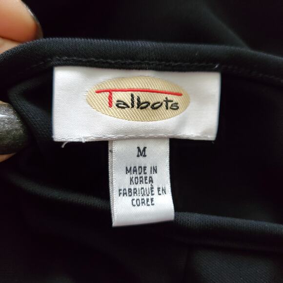 Talbots Classic Black Sleeveless Long Sheath Dress M - Picture 5 of 7